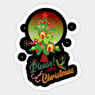 Please Enjoy Christmas Sticker